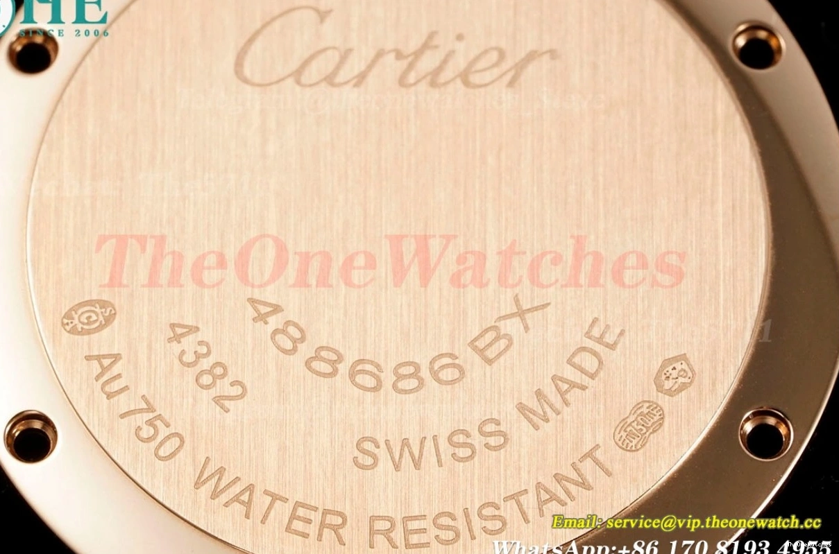 Ladies RG Dial Dia White 30mm AF RG Quartz De Pasha Cartier 0116